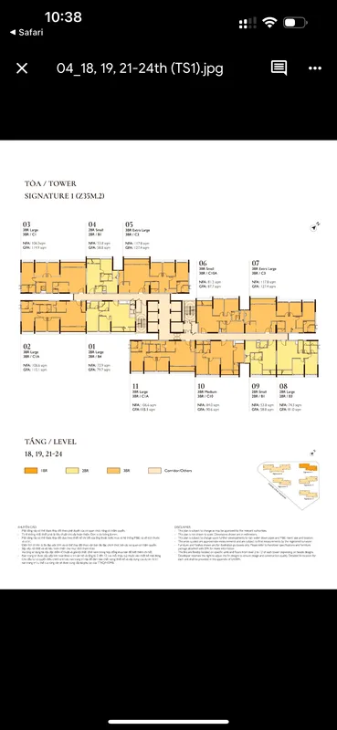 Cho thuê căn 3PN Lumi Signature S1, 81m², tầng trung — ảnh 1