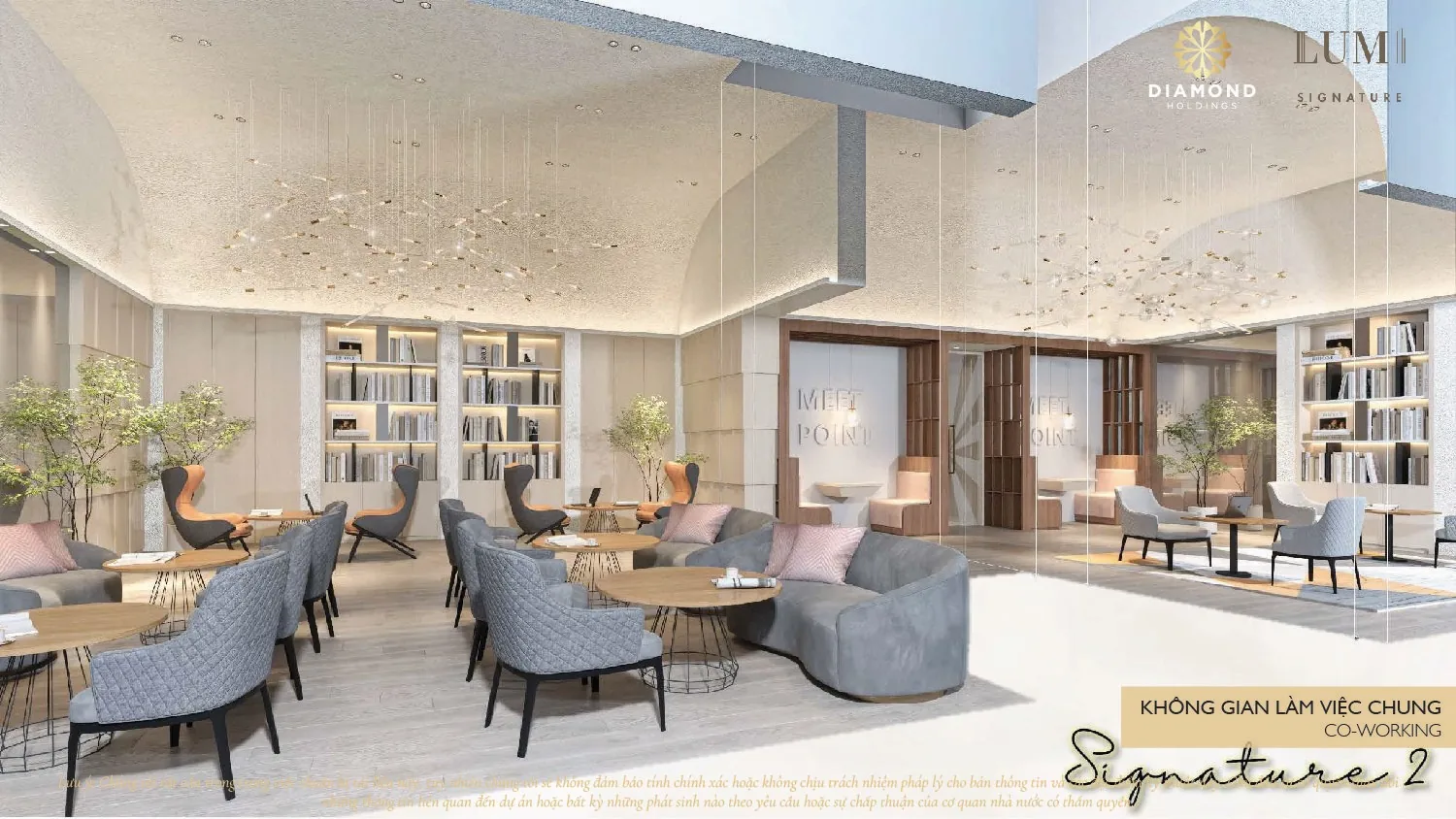 Phối cảnh không gian làm việc chung Lumi Signature